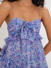Floral Print Spaghetti Strap Fairy Club Mini Dress InsStreet